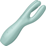 Satisfyer Threesome 3 Rechargeable Waterproof 12-Function Dual Stimulation Vibrator - Mint