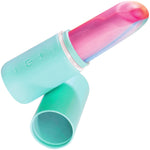 Retro Lipstick Rechargeable Waterproof Silicone Bullet Vibrator By VeDO - Tease Me Turquoise