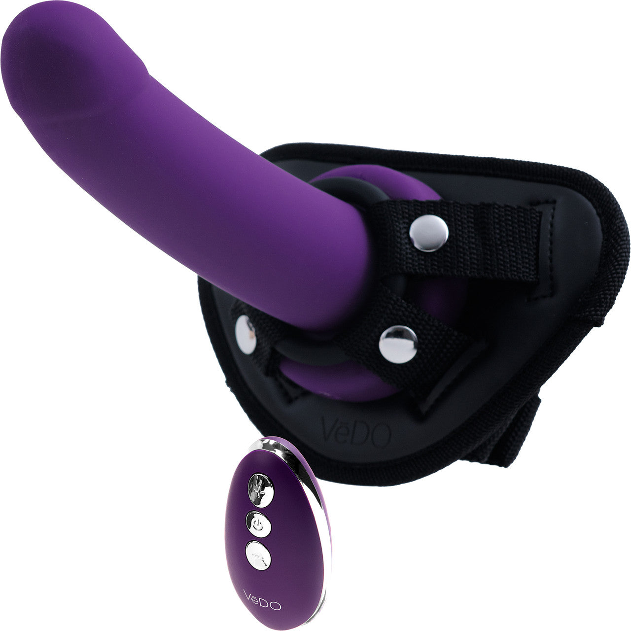 VeDO Silicone Vibrating Strap On - Purple VeDO Silicone Vibrating Strap On - Purple