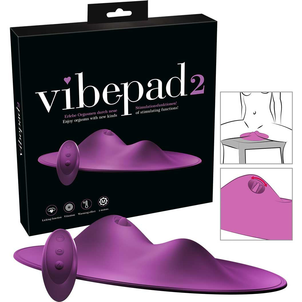VibePad 2 Silicone Rechargeable Waterproof Grinding Vibro-Tongue Vibrator With Remote
