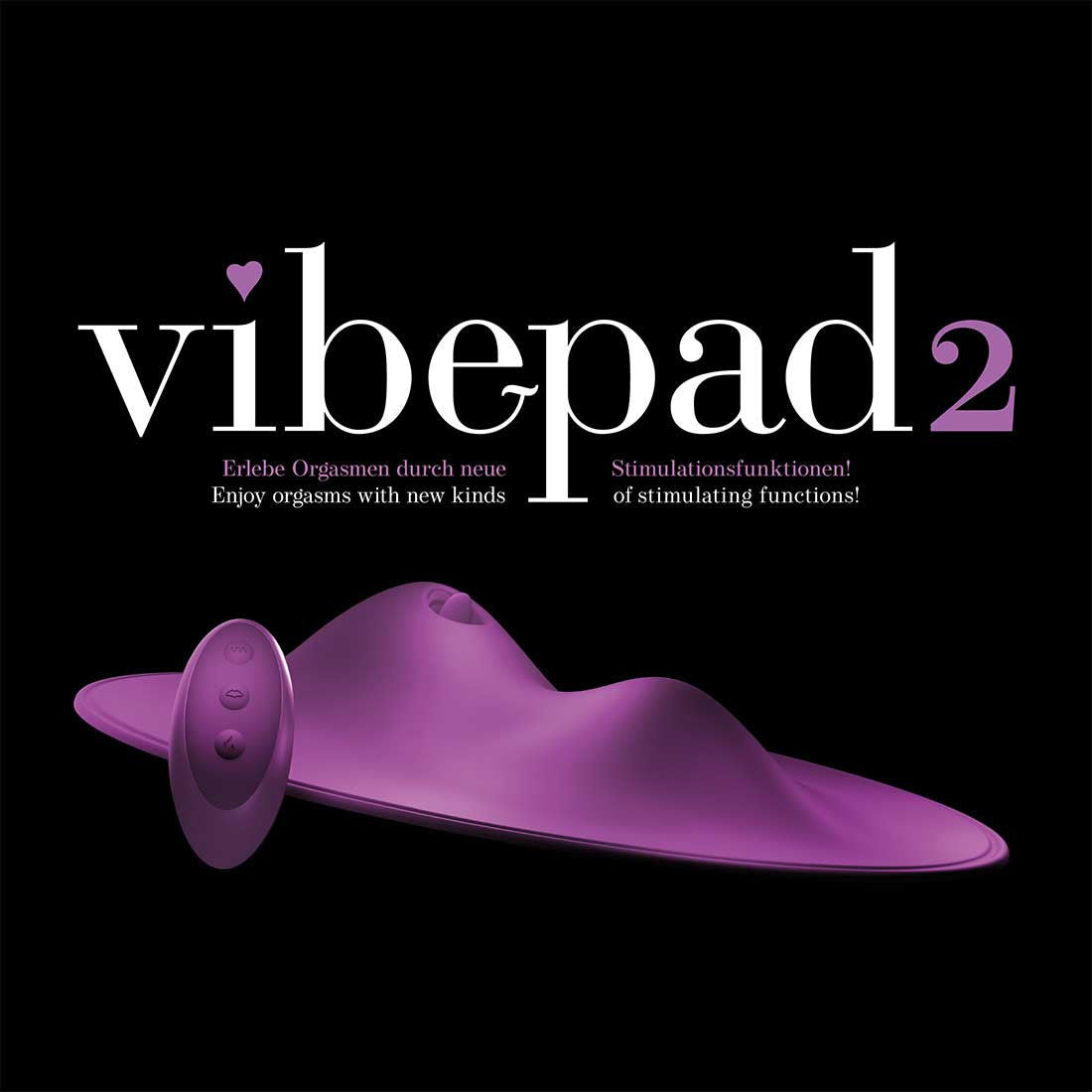 VibePad 2 Silicone Rechargeable Waterproof Grinding Vibro-Tongue Vibrator With Remote