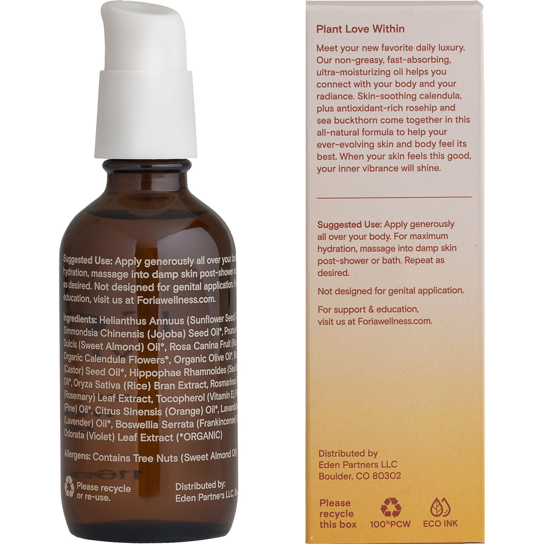 Foria Everyday Body Oil with Organic Botanicals 3.9 fl oz