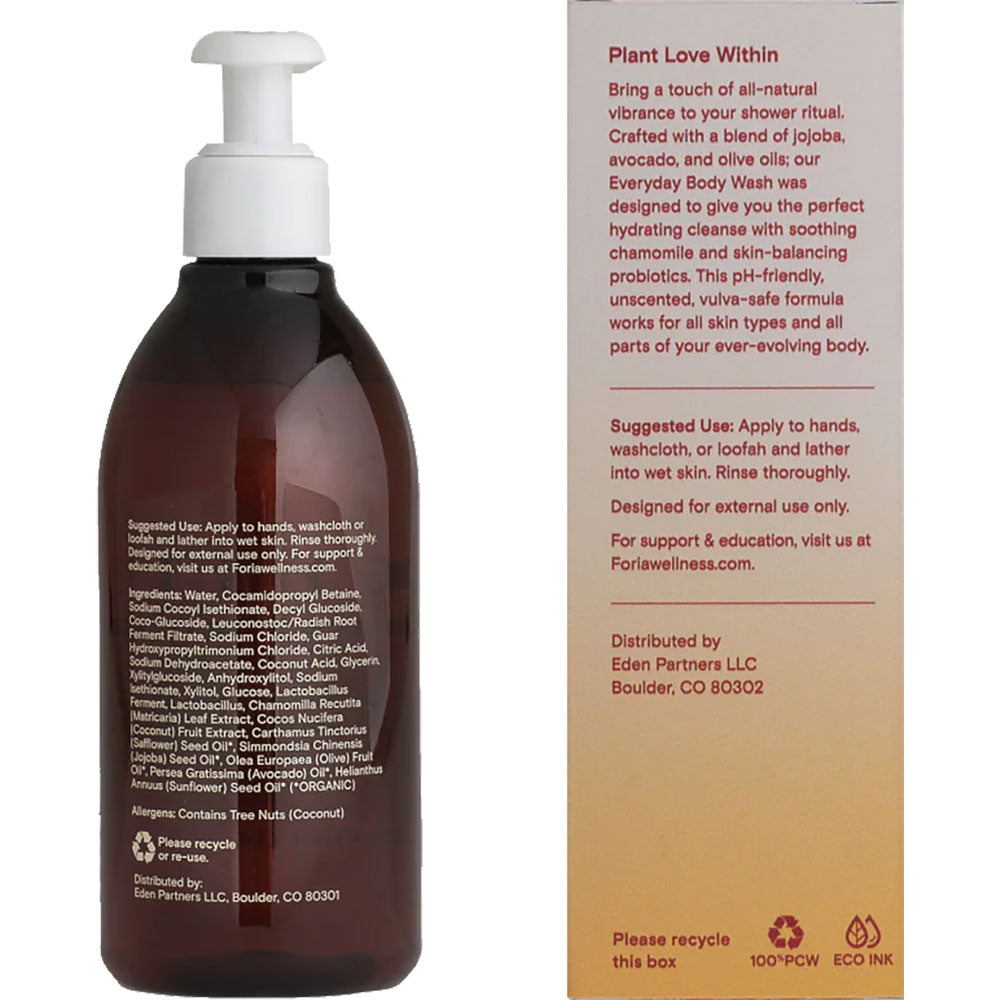 Foria Everyday Body Wash with Organic Botanicals 10 fl oz