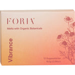 Foria Vibrance Melts with Organic Botanicals 12 Suppositories