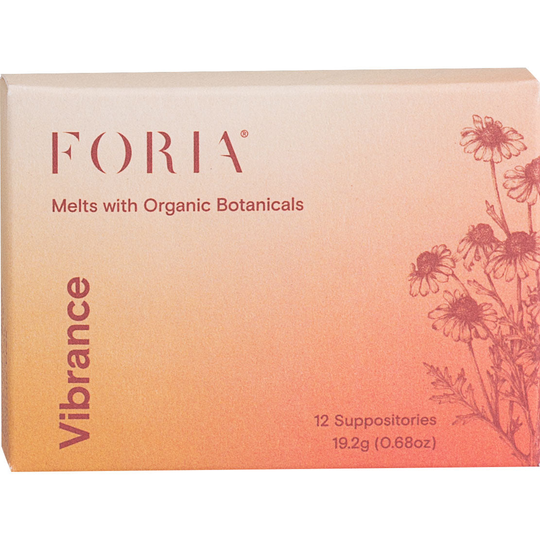 Foria Vibrance Melts with Organic Botanicals 12 Suppositories