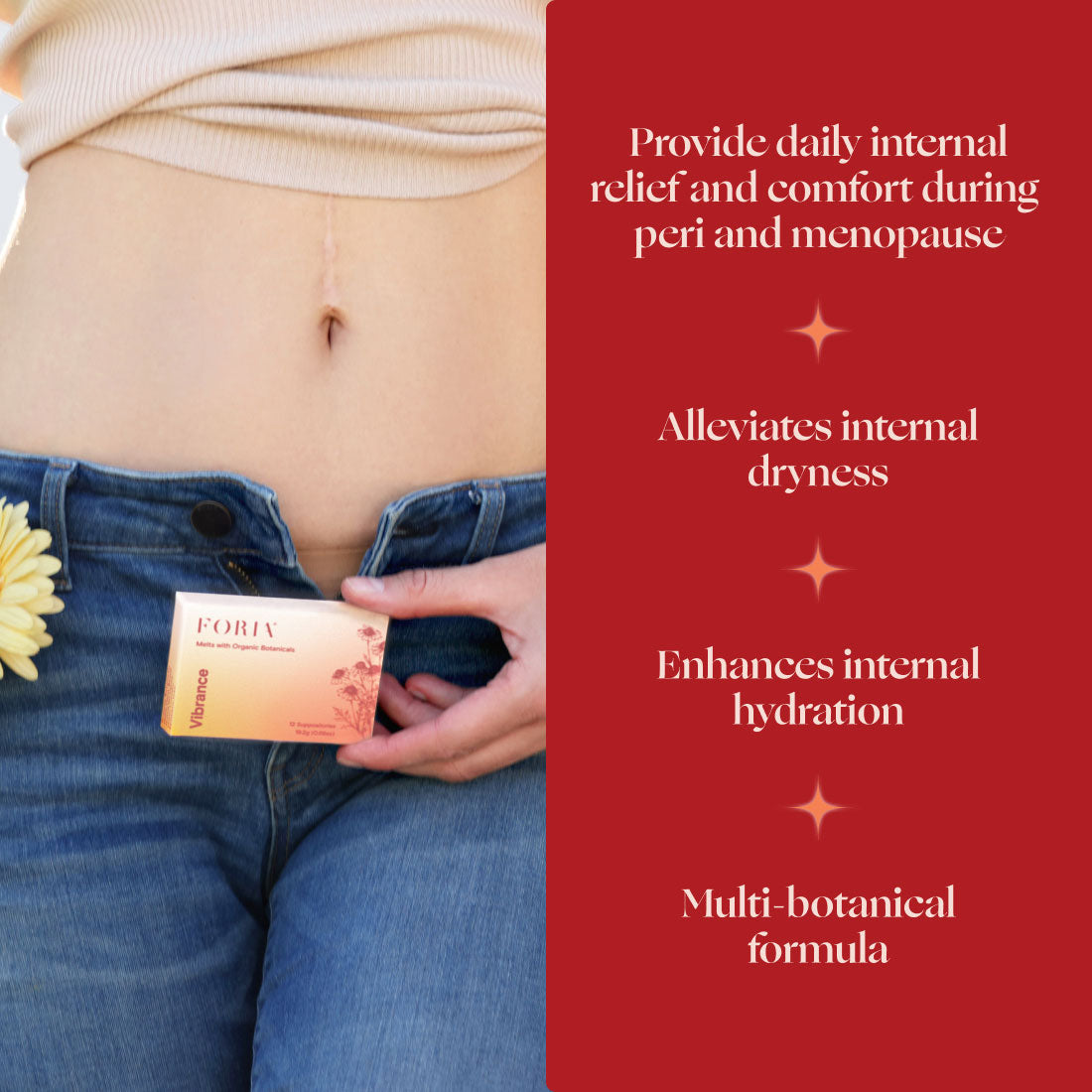 Foria Vibrance Melts with Organic Botanicals 12 Suppositories