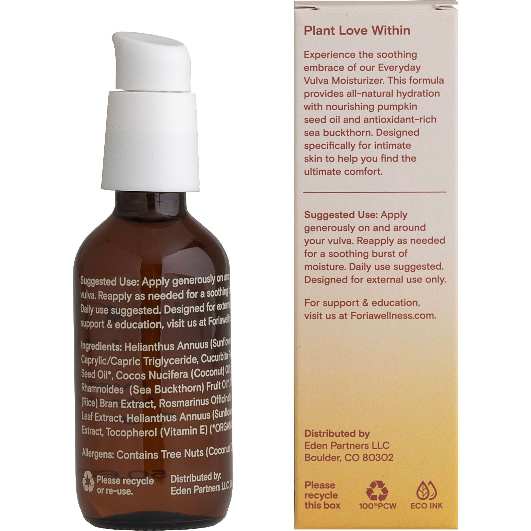 Foria Everyday Vulva Moisturizer with Organic Botanicals 1.7 fl oz