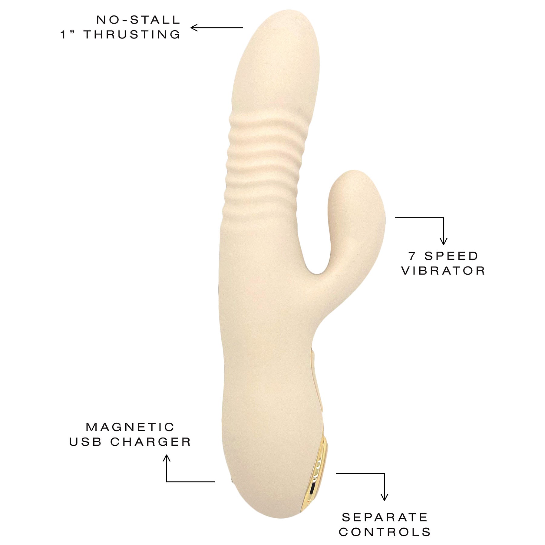 Velvet Thruster VC100 Rabbit Thrusting Dual Stimulation Silicone Vibrator