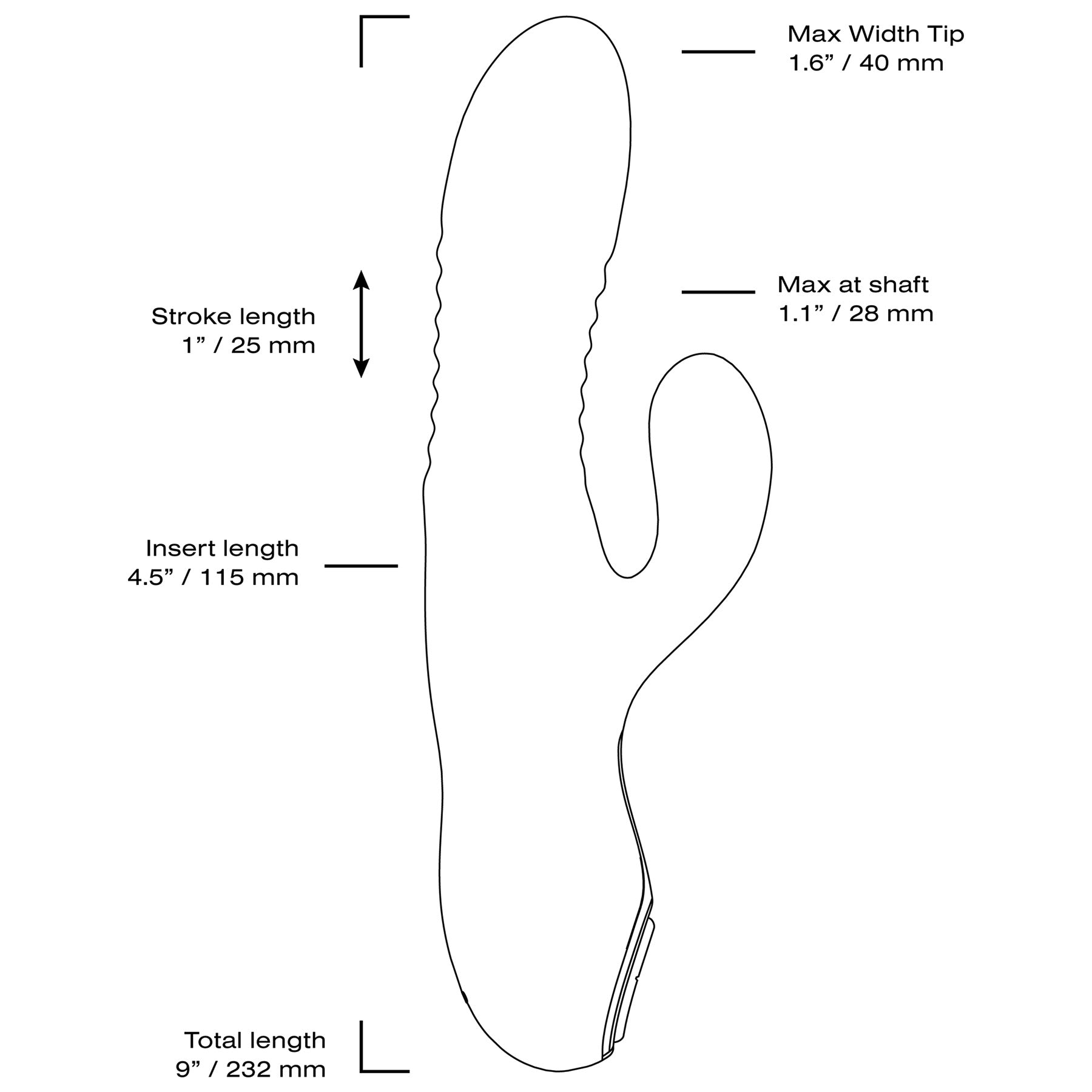 Velvet Thruster VC100 Rabbit Thrusting Dual Stimulation Silicone Vibrator