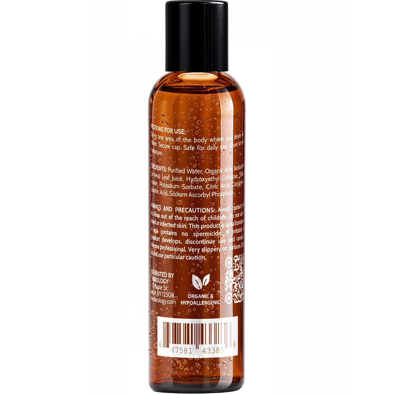 Vibeology Pure Organic Aloe & Water-Based Personal Lubricant 2 fl oz