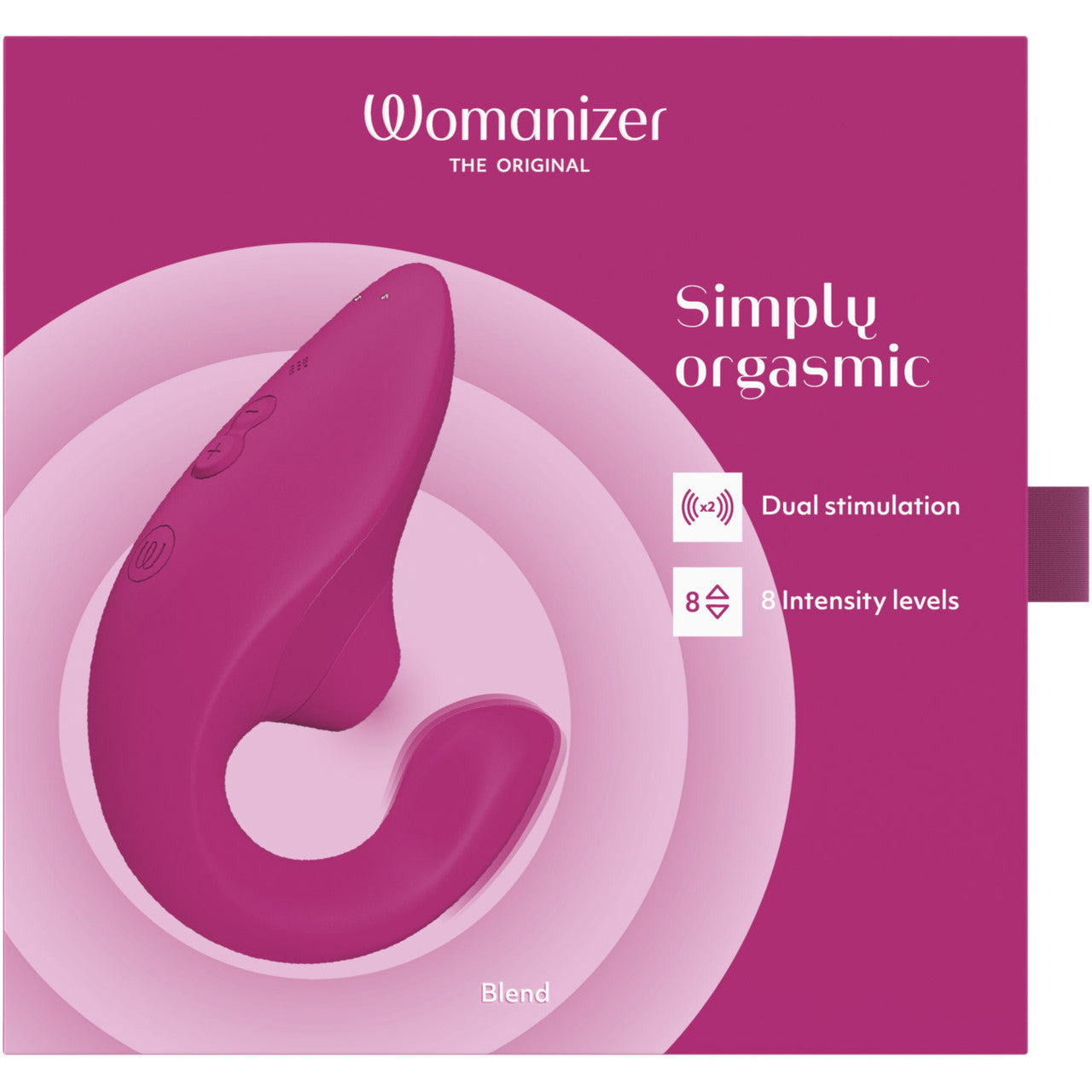 Womanizer Blend Dual Stimulation Vibrator Featuring Pleasure Air Technology - Vibrant Pink