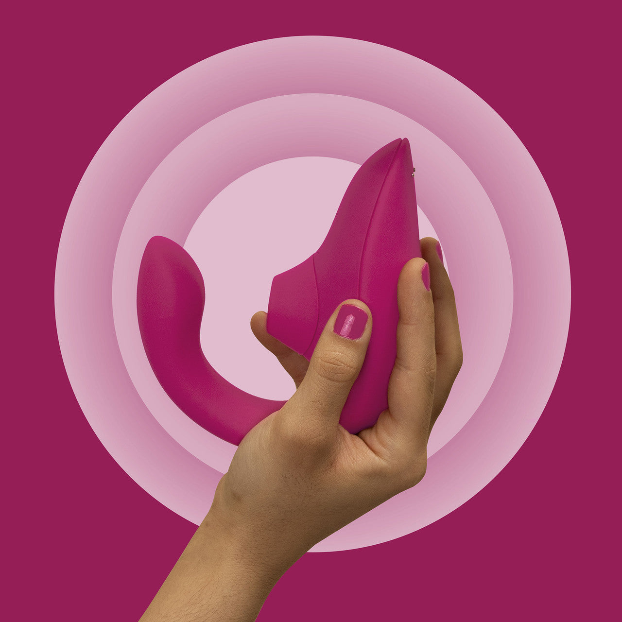 Womanizer Blend Dual Stimulation Vibrator Featuring Pleasure Air Technology - Vibrant Pink