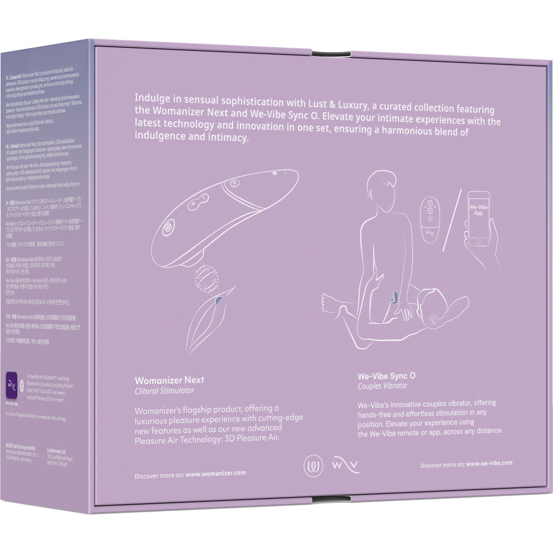 Lust & Luxury Collection Box With Womanizer Next & We-Vibe Sync O