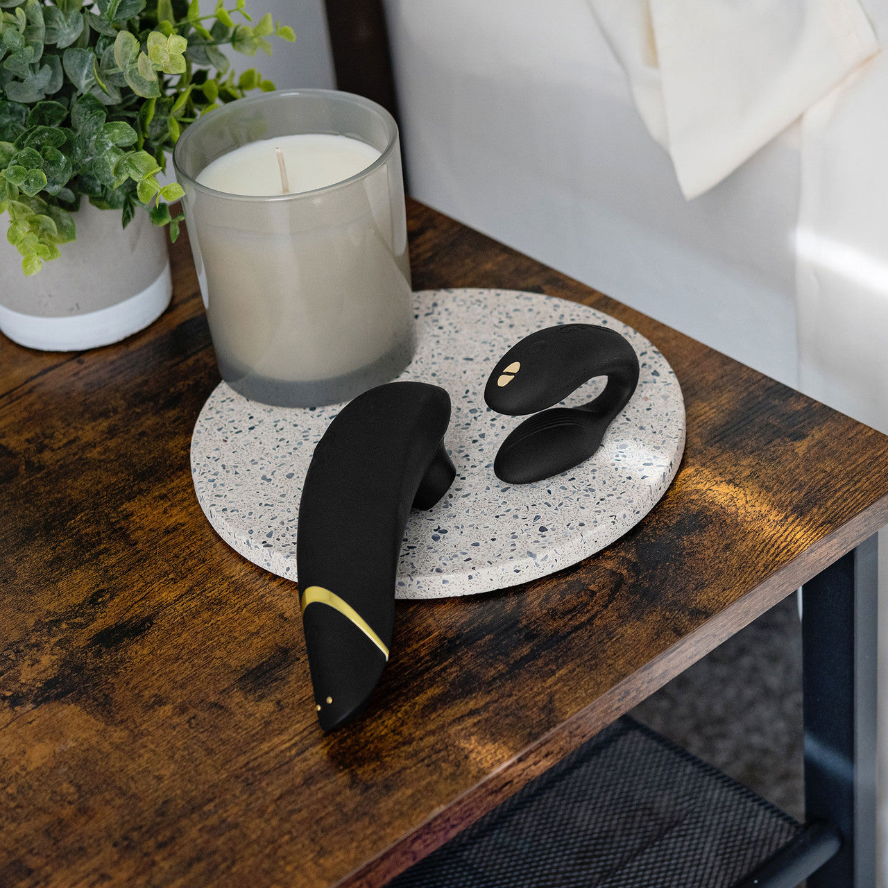 Golden Moments Collection 2 - We-Vibe Chorus Couples Vibrator & Womanizer Premium 2 Clitoral Stimulator