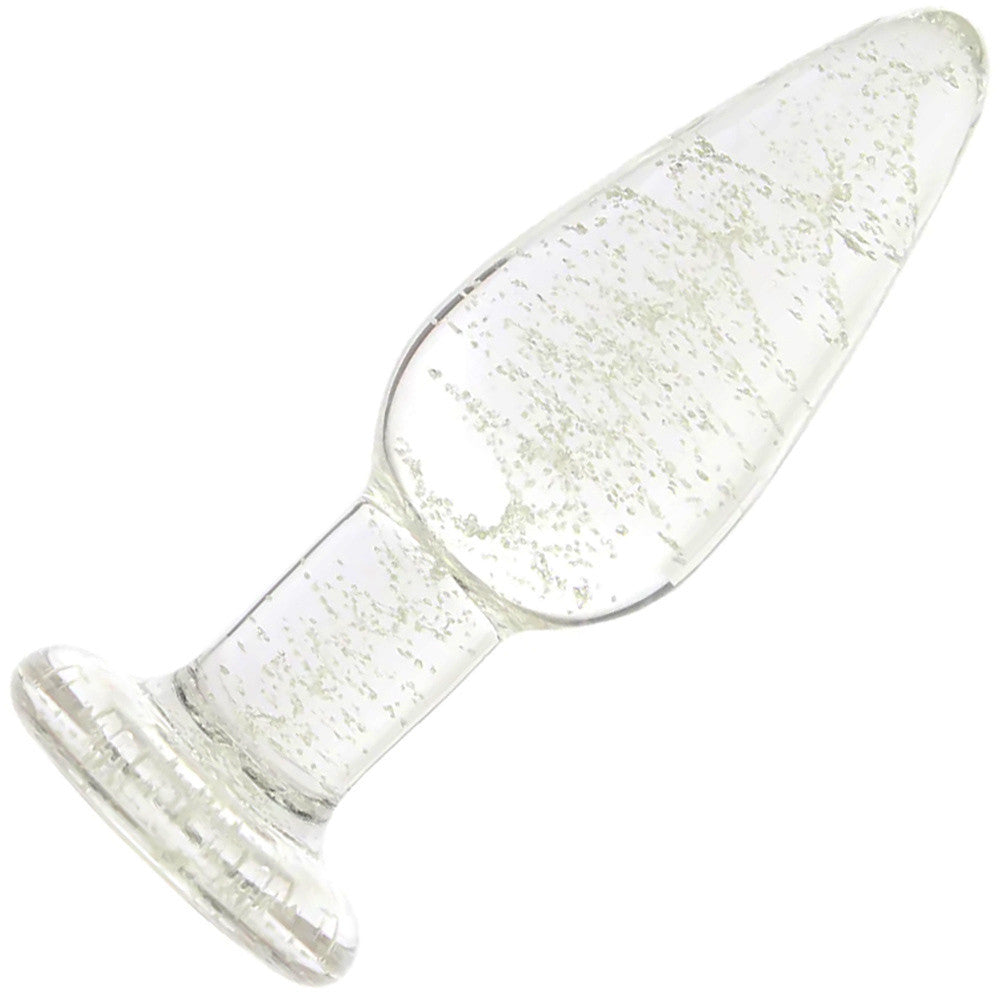 Whipsmart 3.5" Glow In The Dark Glass Butt Plug With Flat Base Whipsmart 3.5" Glow In The Dark Glass Butt Plug With Flat Base