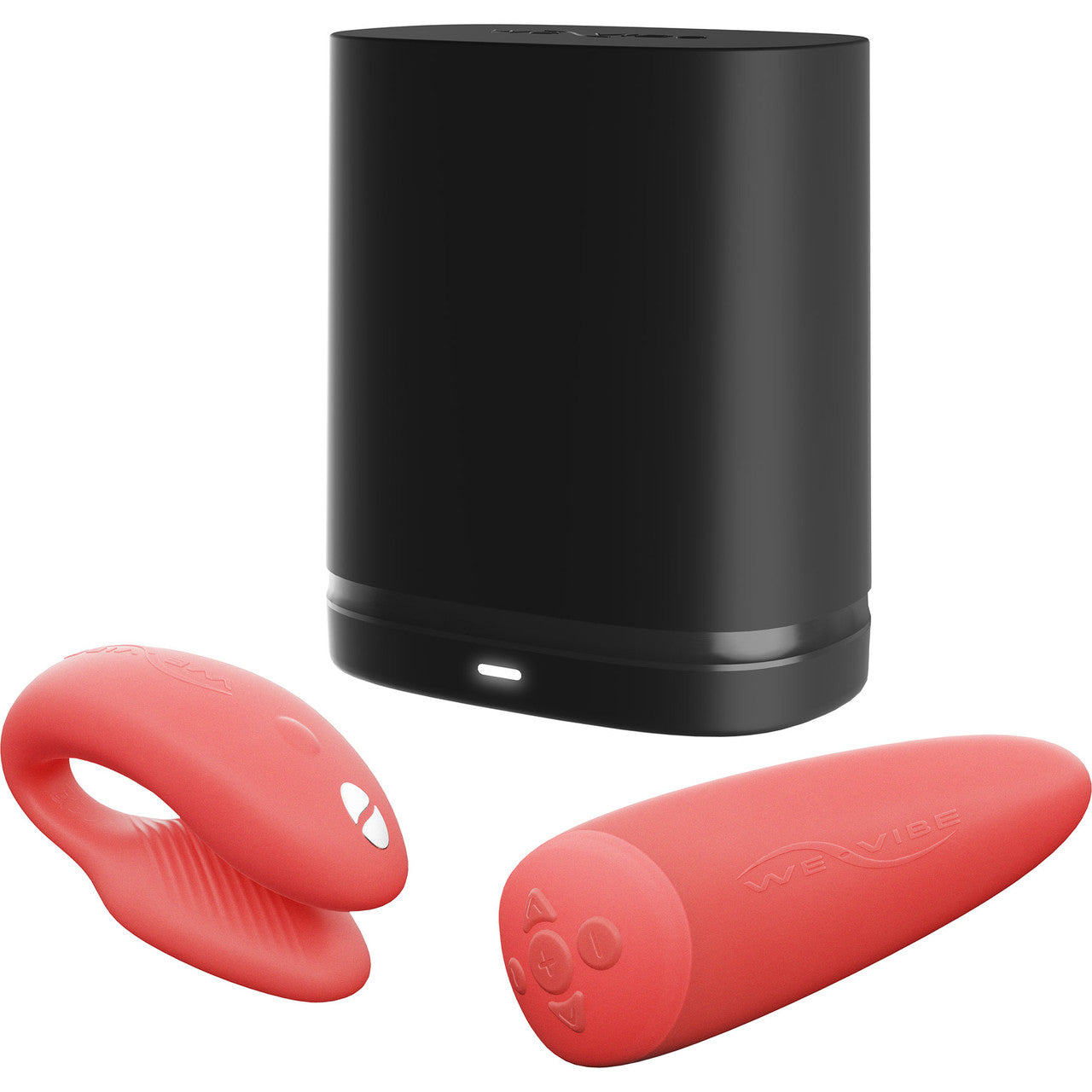 We-Vibe Chorus Remote & App Controlled Couples Vibrator - Crave Coral