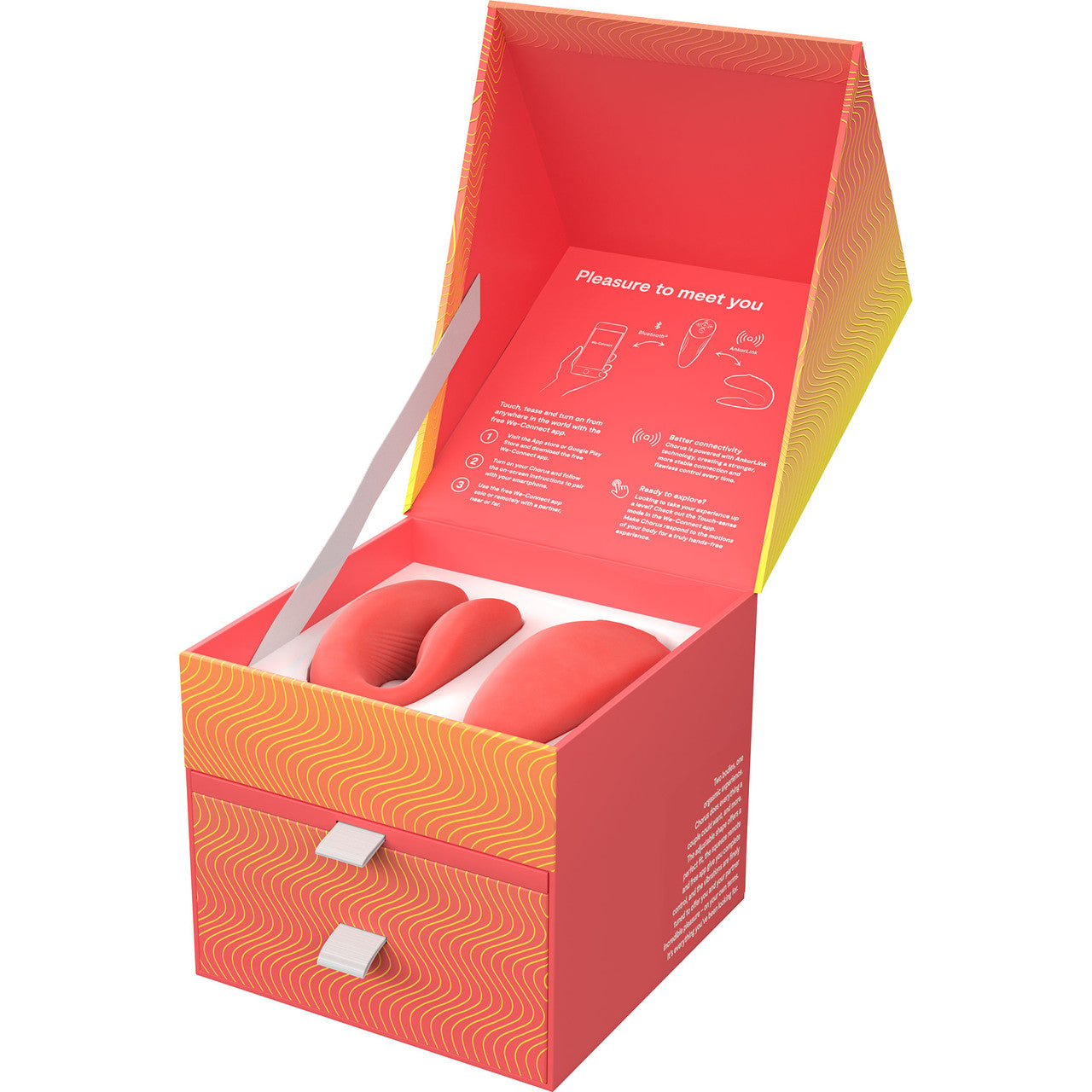 We-Vibe Chorus Remote & App Controlled Couples Vibrator - Crave Coral