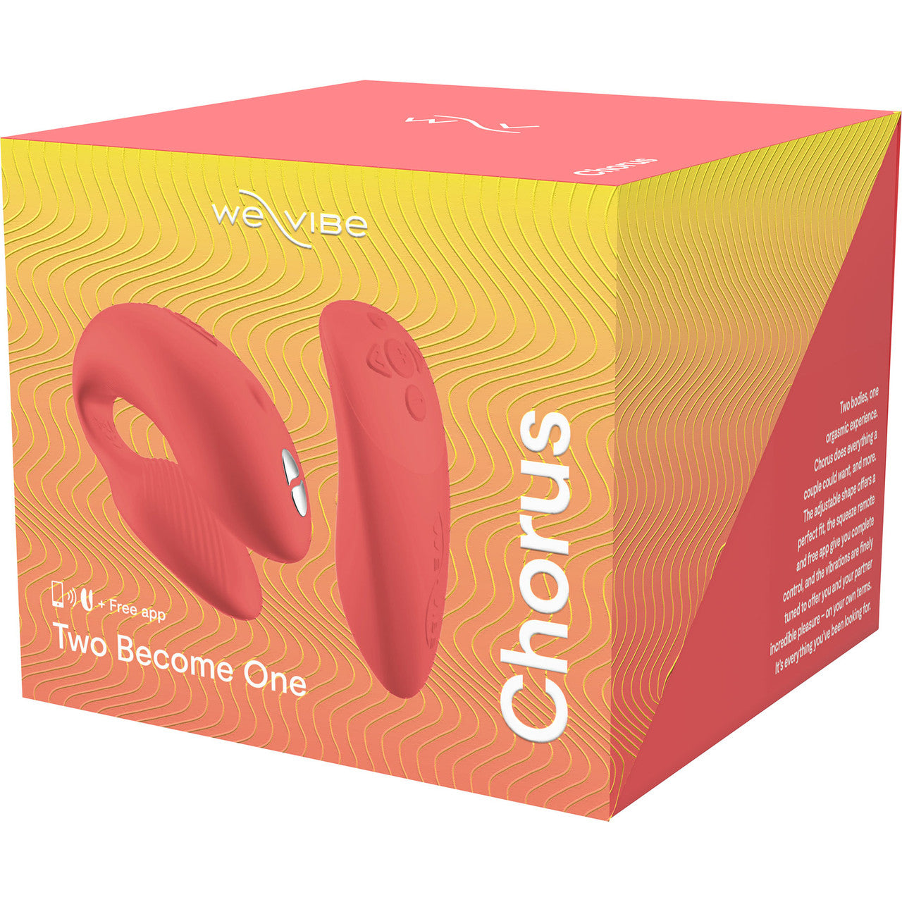 We-Vibe Chorus Remote & App Controlled Couples Vibrator - Crave Coral