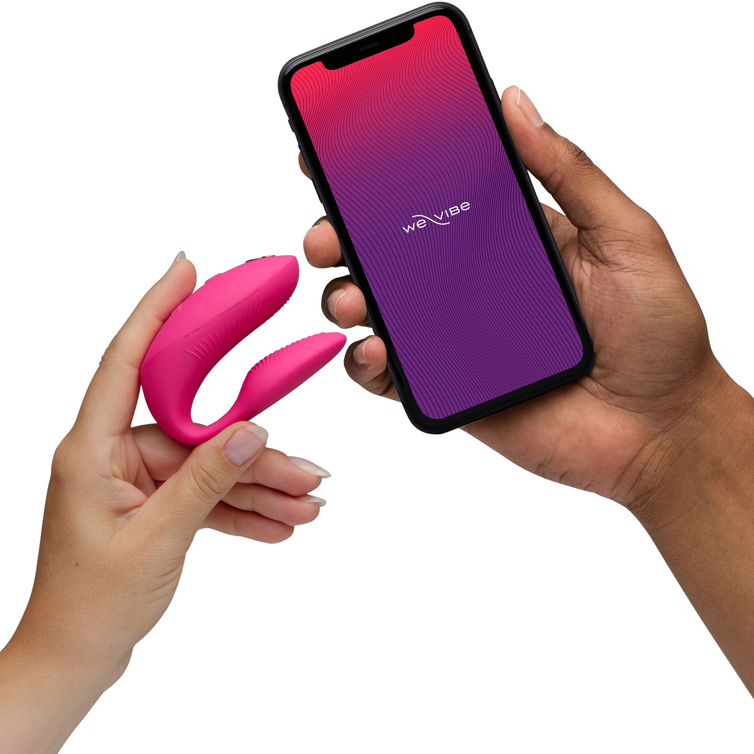 We-Vibe Chorus Pro Premium Remote & App Controlled Couples Vibrator - Electric Pink