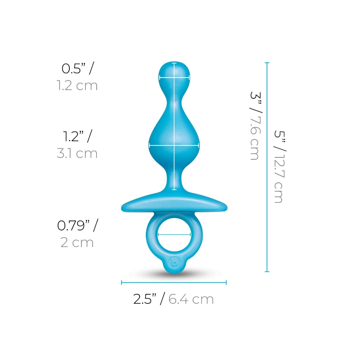 b-Vibe Butties Pop Silicone Anal Beads - Measurements