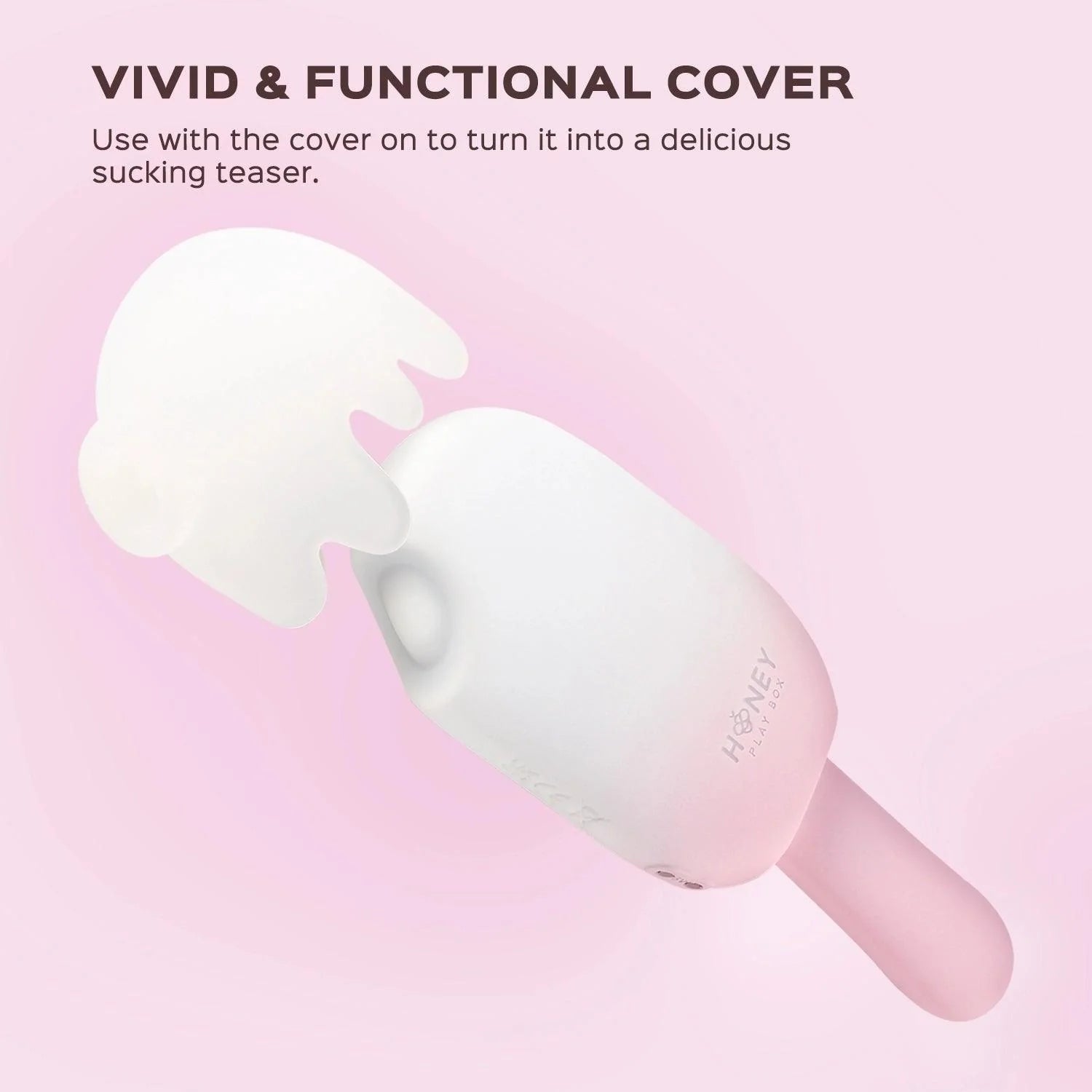 Honey Play Box BITE ME Sucking Tapping & Vibrating Cream Pop Clit Stimulator - Pink