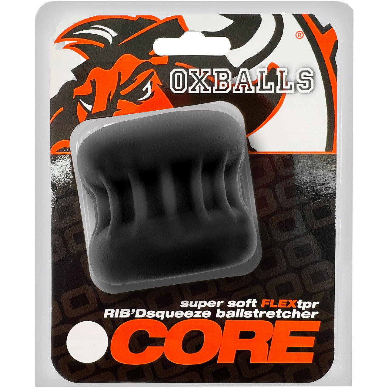Oxballs Core Ribbed Grip Squeeze Ball Stretcher - Black Ice