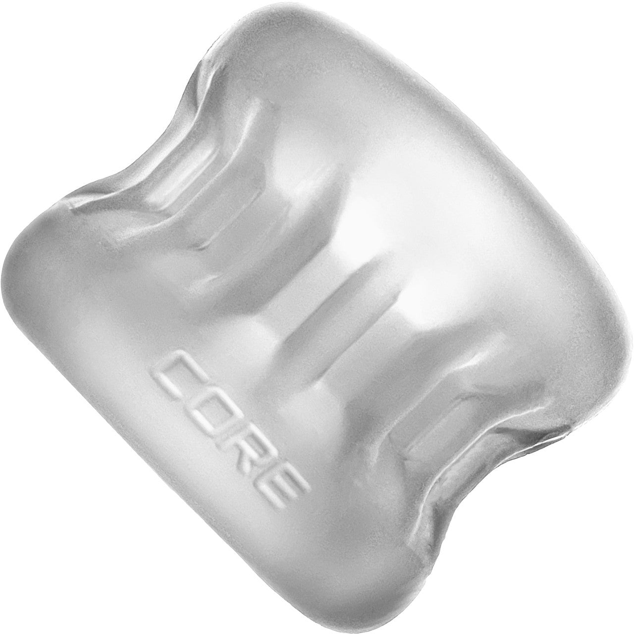 Oxballs Core Ribbed Grip Squeeze Ball Stretcher - Clear Ice