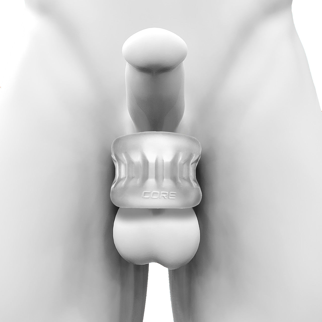 Oxballs Core Ribbed Grip Squeeze Ball Stretcher - Clear Ice