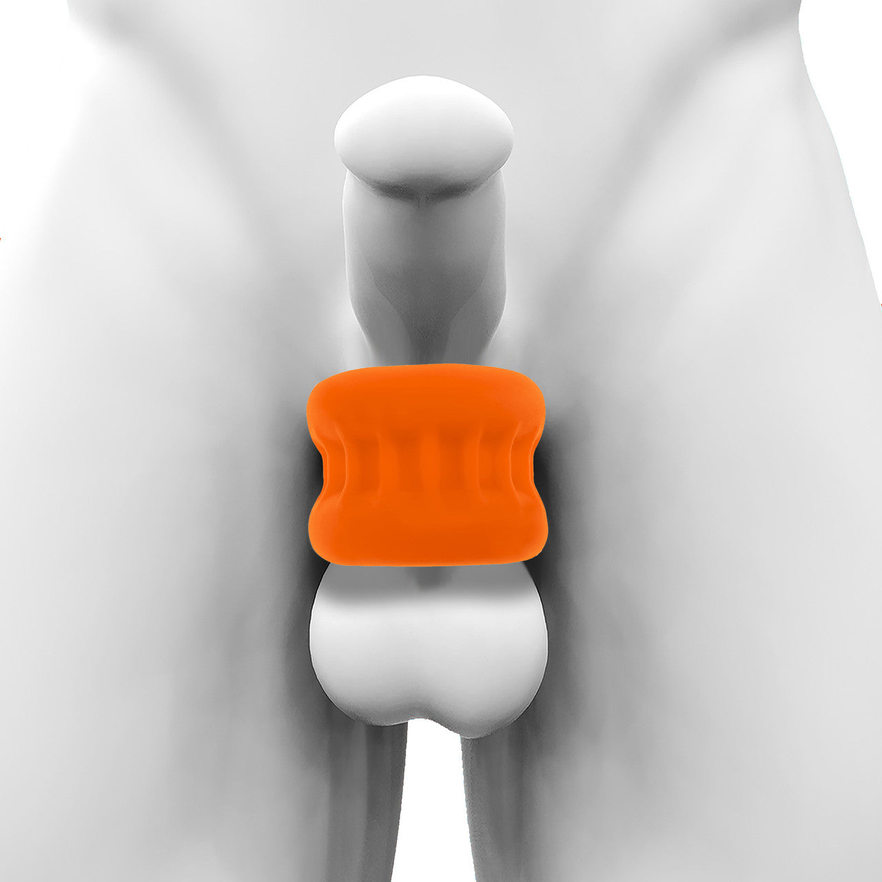 Oxballs Core Ribbed Grip Squeeze Ball Stretcher - Orange Ice