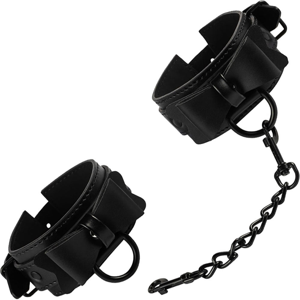 Sincerely Bow Tie Cuffs By Sportsheets - Black