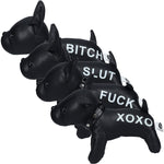 Black Pleather Statement Puppy