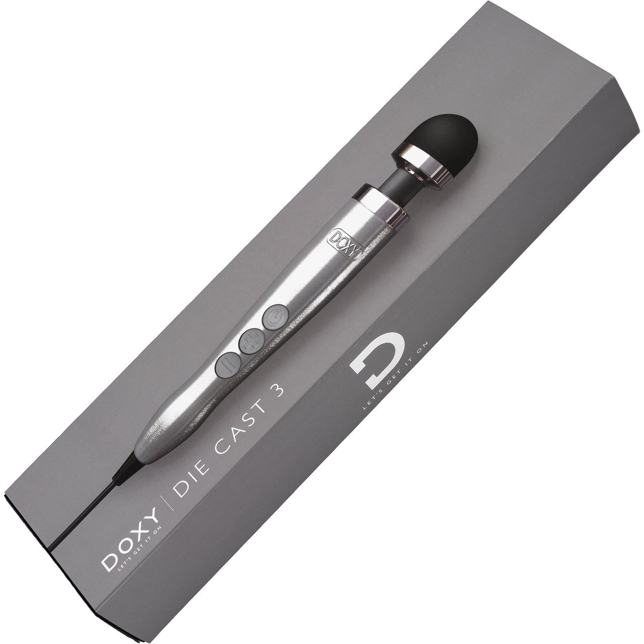 Doxy Die Cast 3 Extra Powerful Massage Wand Vibrator - Brushed Metal