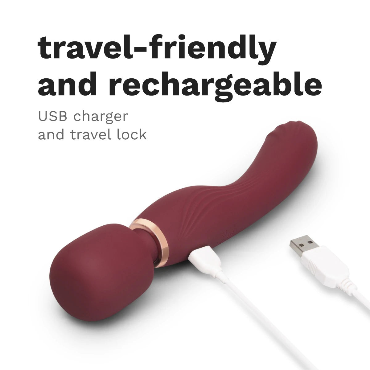 Le Wand Flat Top Fusion G Double-Ended Petite Wand Silicone Vibrator