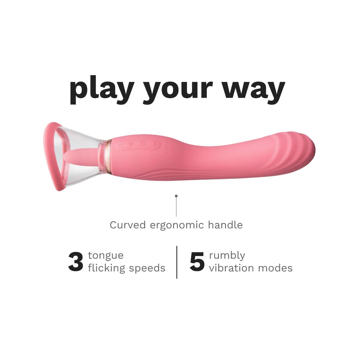 Le Wand Lick 3-in-1 Rechargeable Double-Ended Silicone Vibrator