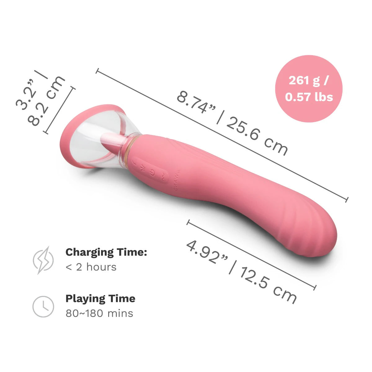 Le Wand Lick 3-in-1 Rechargeable Double-Ended Silicone Vibrator