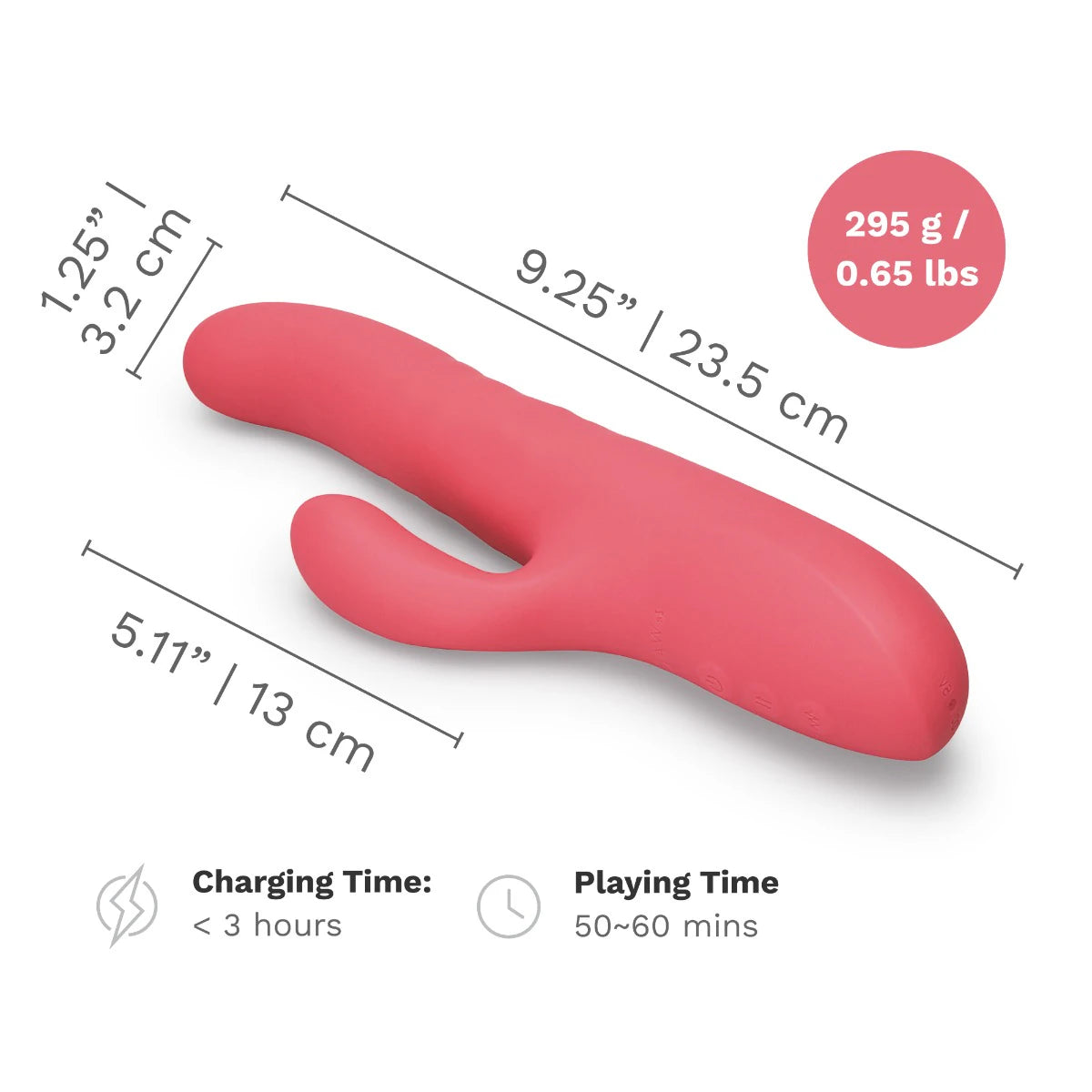 Le Wand Thrust Rechargeable Thrusting Silicone Rabbit Vibrator