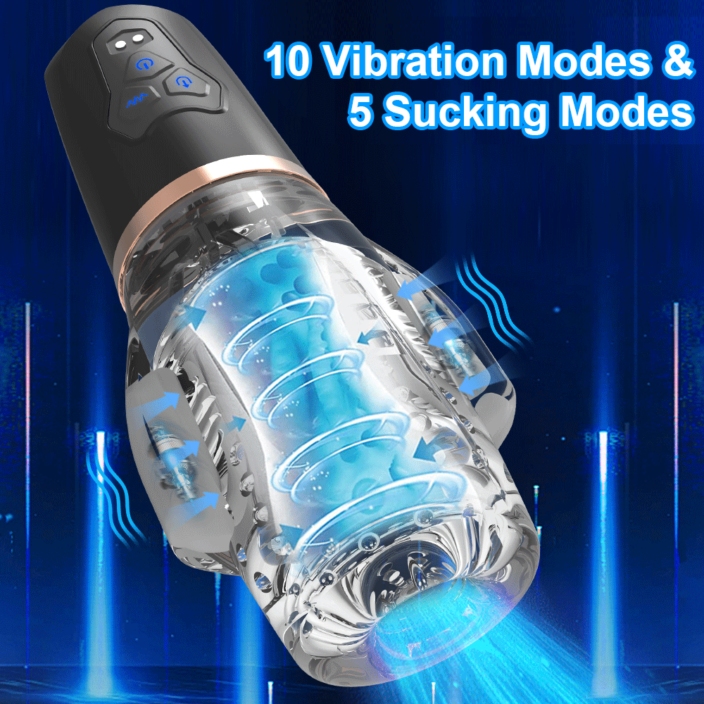 The Male Rose 2 Sucking Vibrating Rechargeable Oral Sex Penis Masturbator - In Motion