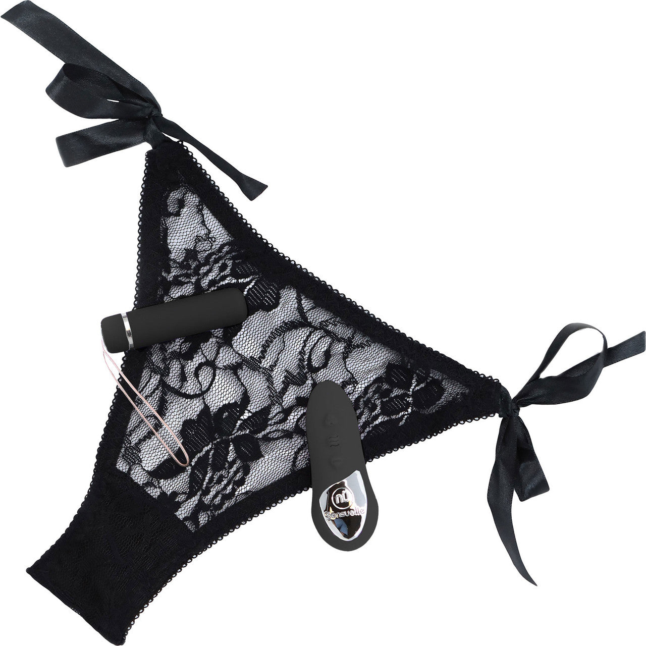 15-Function Remote Control Pleasure Panty With Vibrating Silicone Bullet By Nu Sensuelle - Black 15-Function Remote Control Pleasure Panty With Vibrating Silicone Bullet By Nu Sensuelle - Black