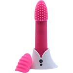 Point Plus 20 Function Silicone Bullet Vibrator With Textured Tips By Nu Sensuelle - Pink