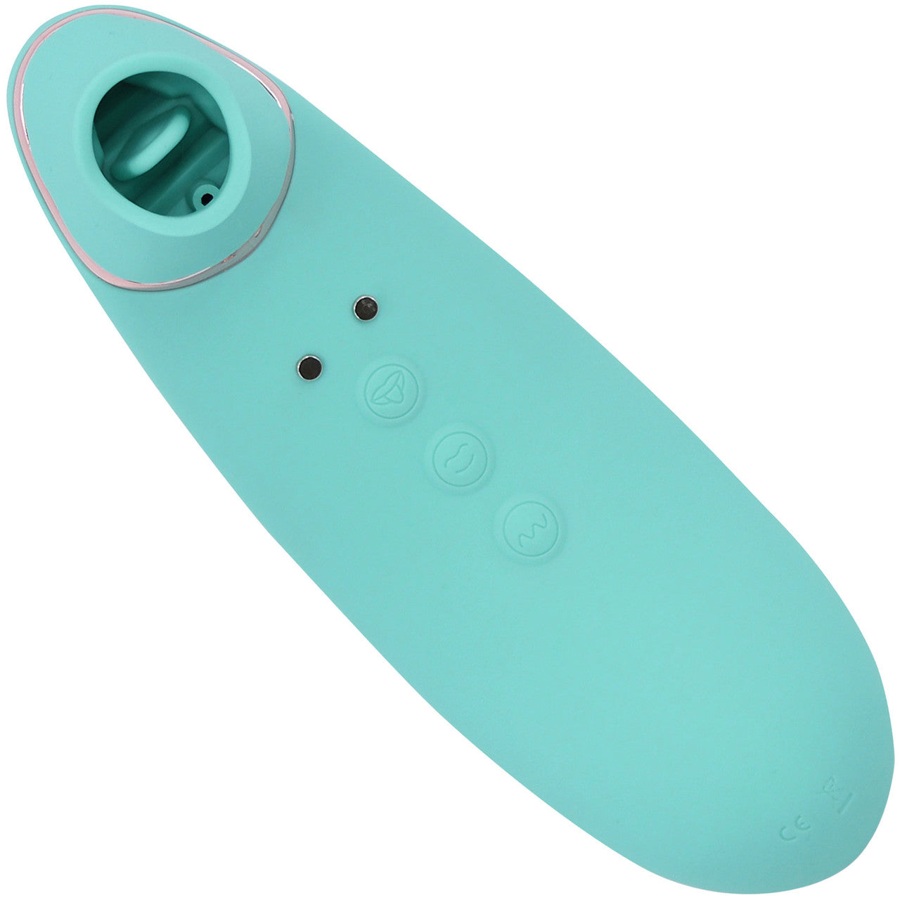 Trinitii 26-Function Rechargeable Flickering Tongue Vibrator With Suction By NU Sensuelle - Electric Blue