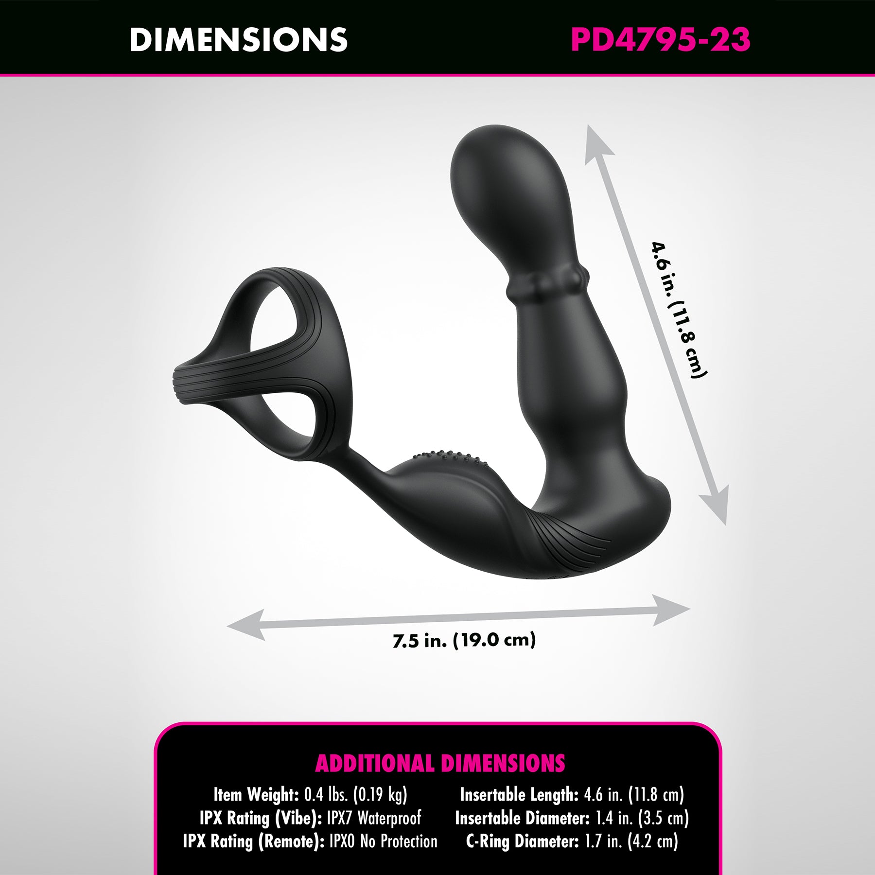 Anal Fantasy Ass-gasm Slide & Glide Prostate Stimulator With Remote