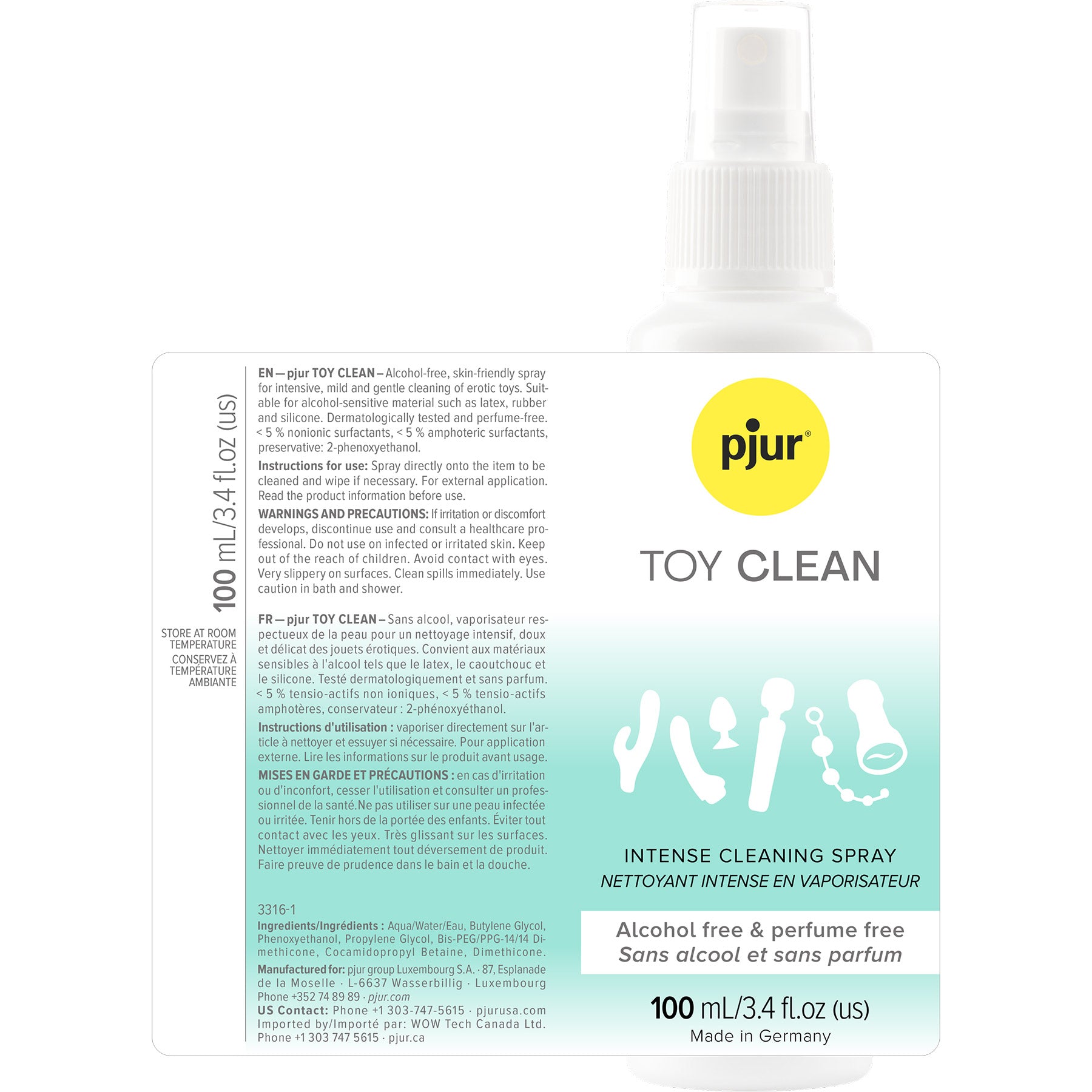 pjur® TOY CLEAN Intense Cleaning Spray 3.4 fl oz / 100mL