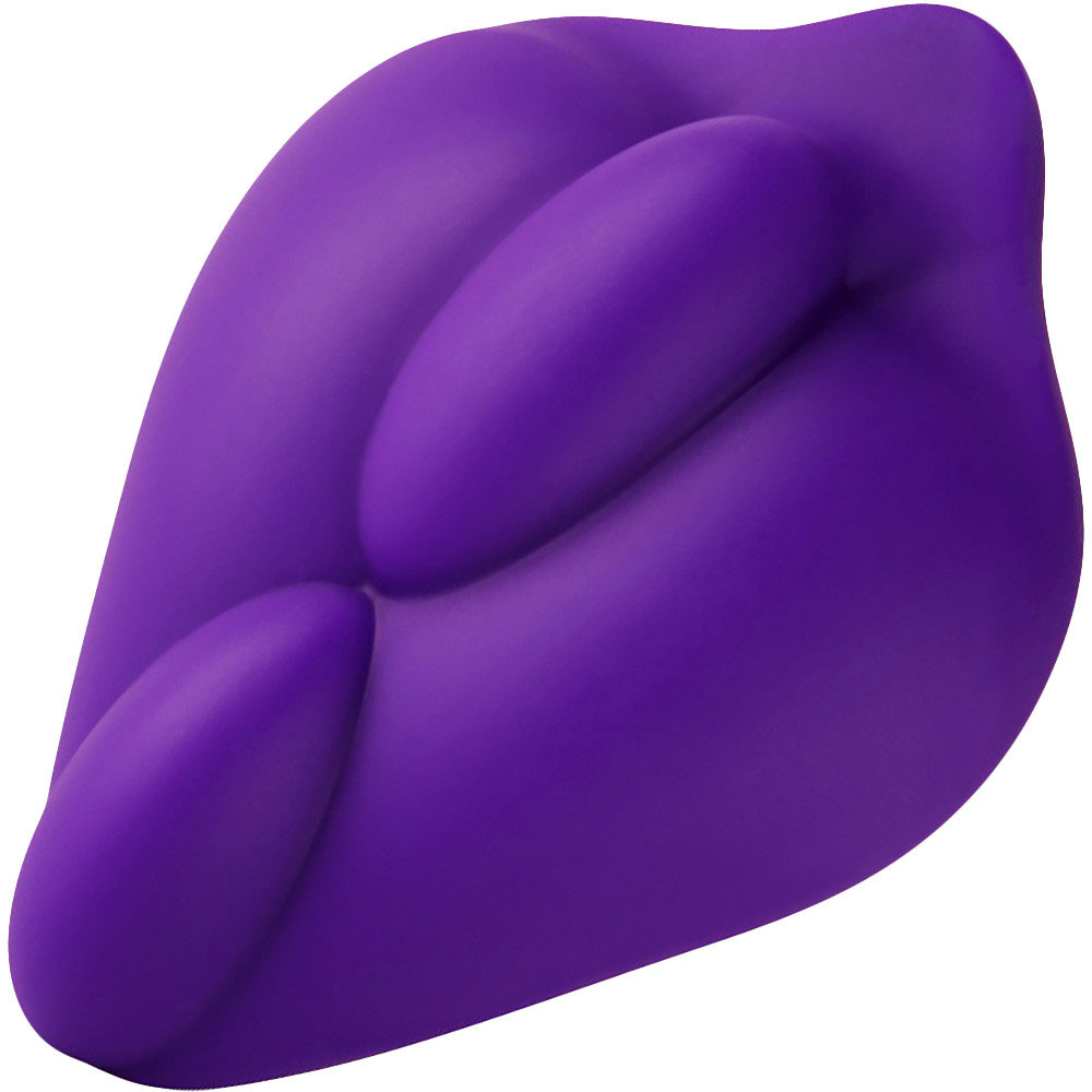 b.cush Soft Silicone Dildo Base for Harness Play By Banana Pants - Purple