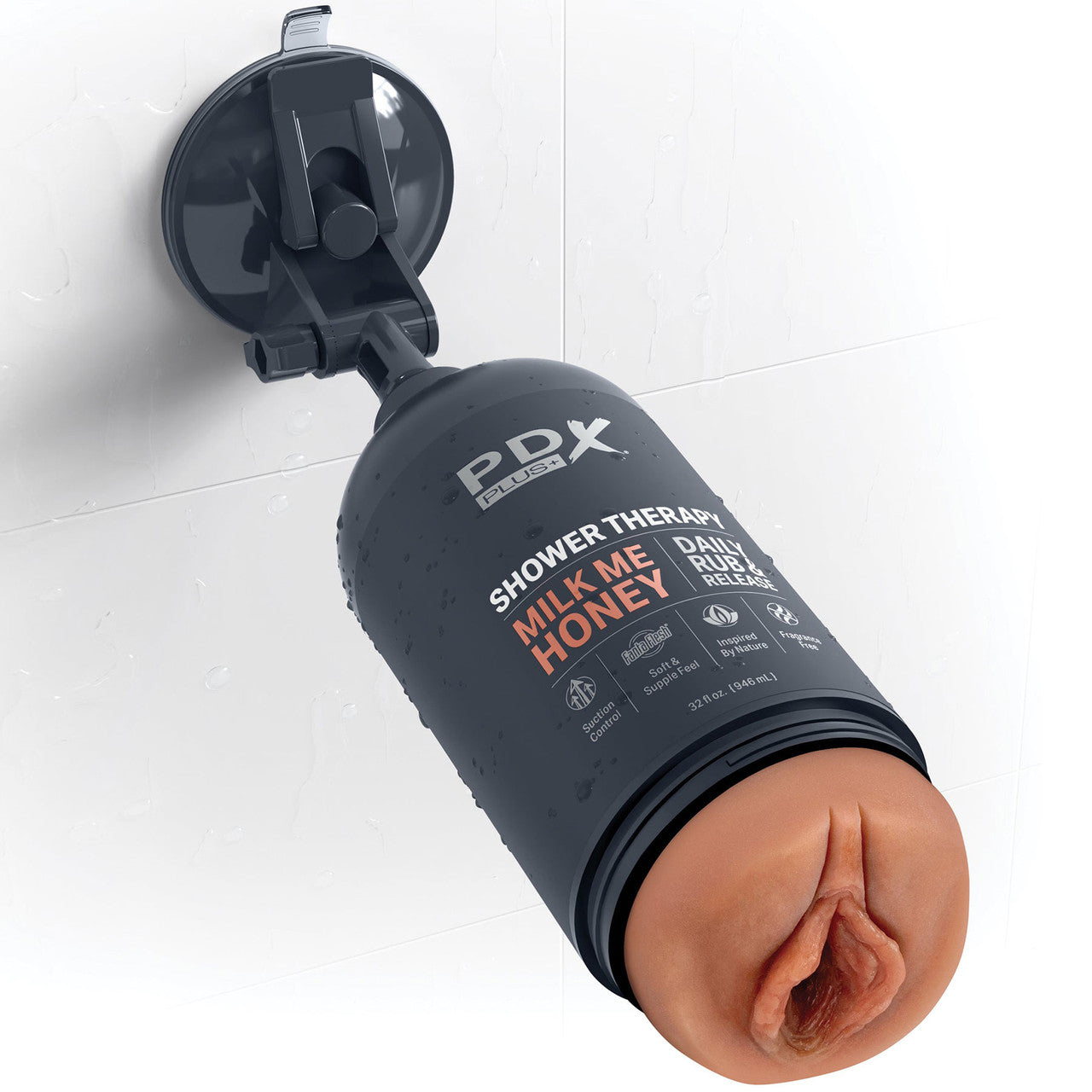 PDX Plus Shower Therapy Milk Me Honey Discreet Penis Stroker By Pipedream - Caramel