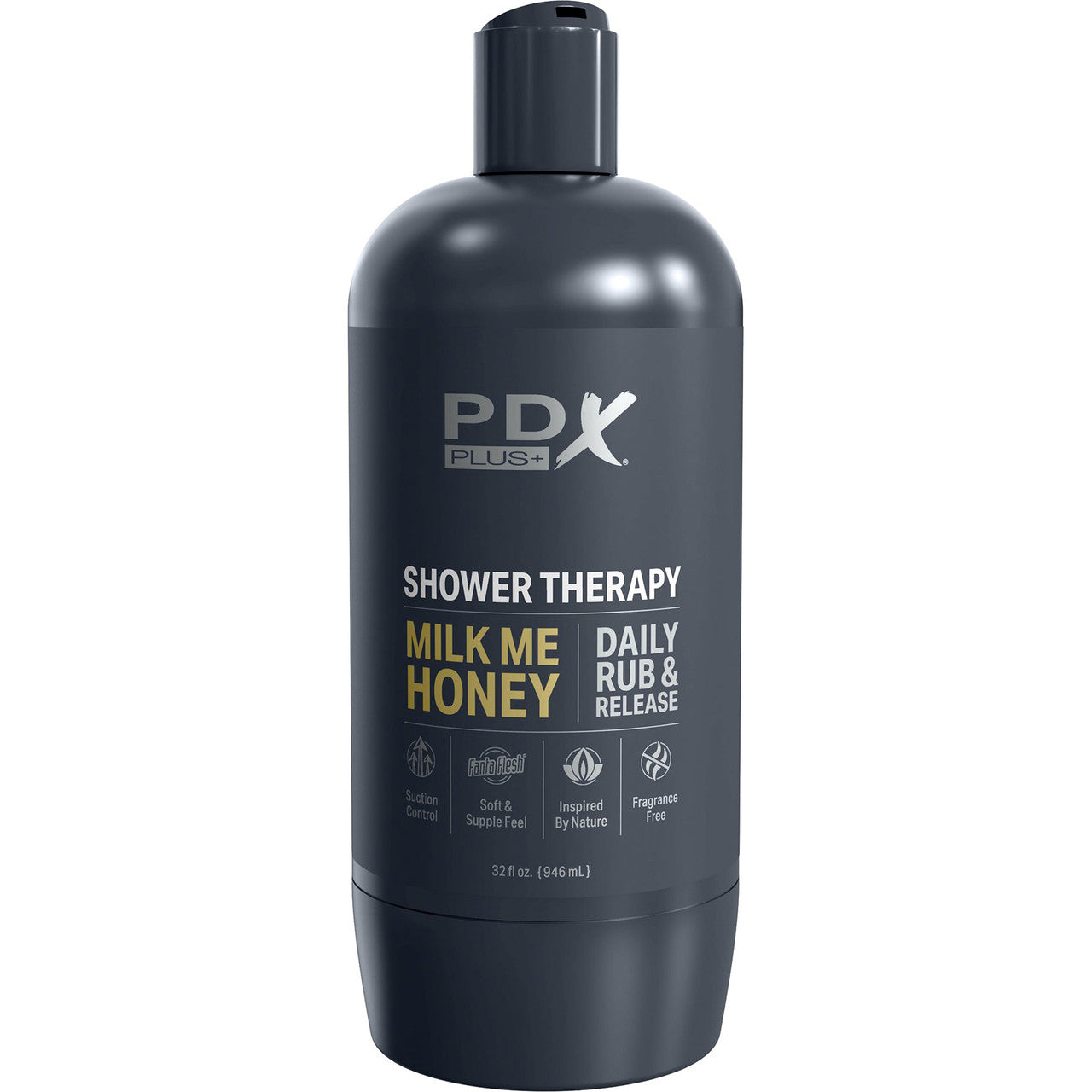 PDX Plus Shower Therapy Milk Me Honey Discreet Penis Stroker By Pipedream - Chocolate