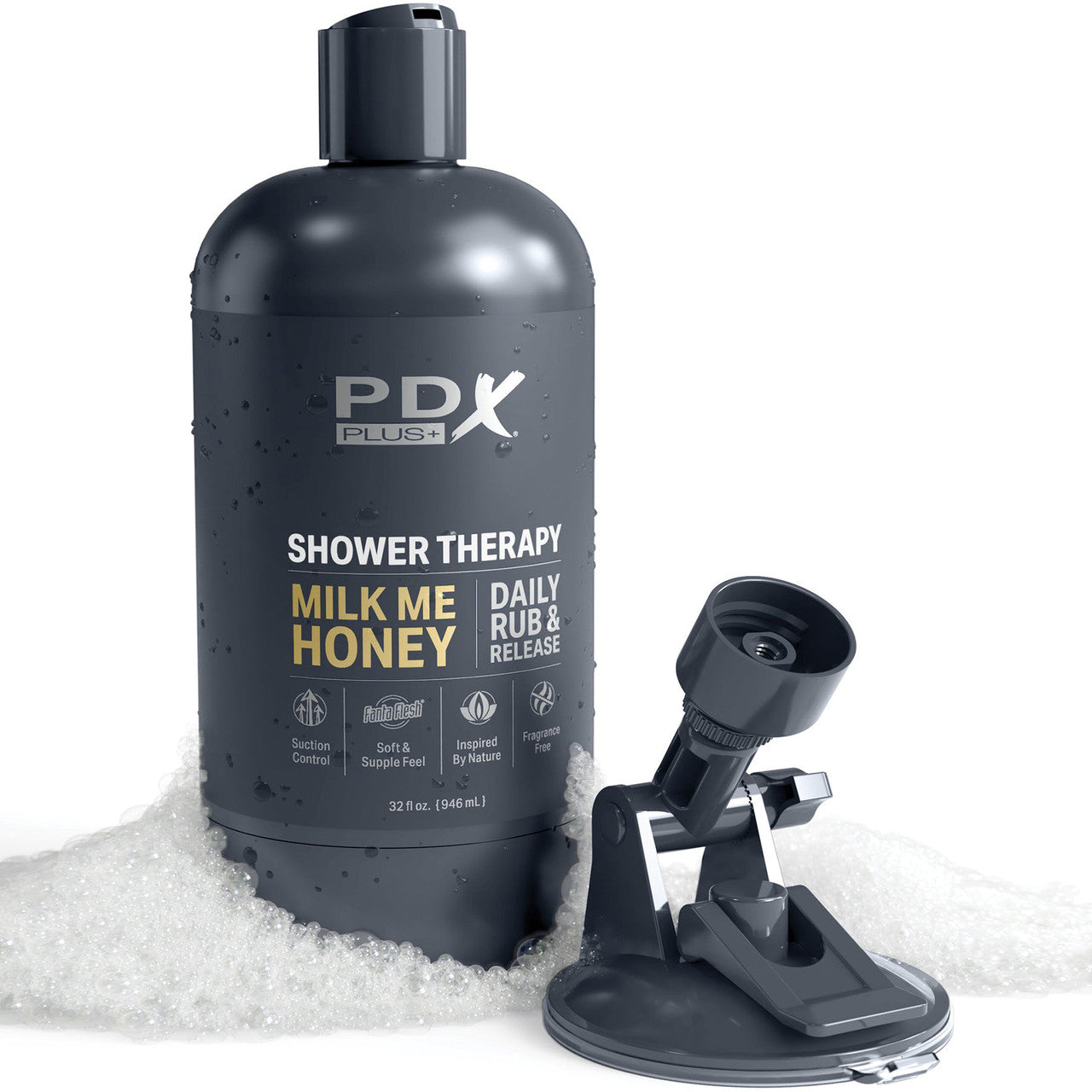 PDX Plus Shower Therapy Milk Me Honey Discreet Penis Stroker By Pipedream - Chocolate