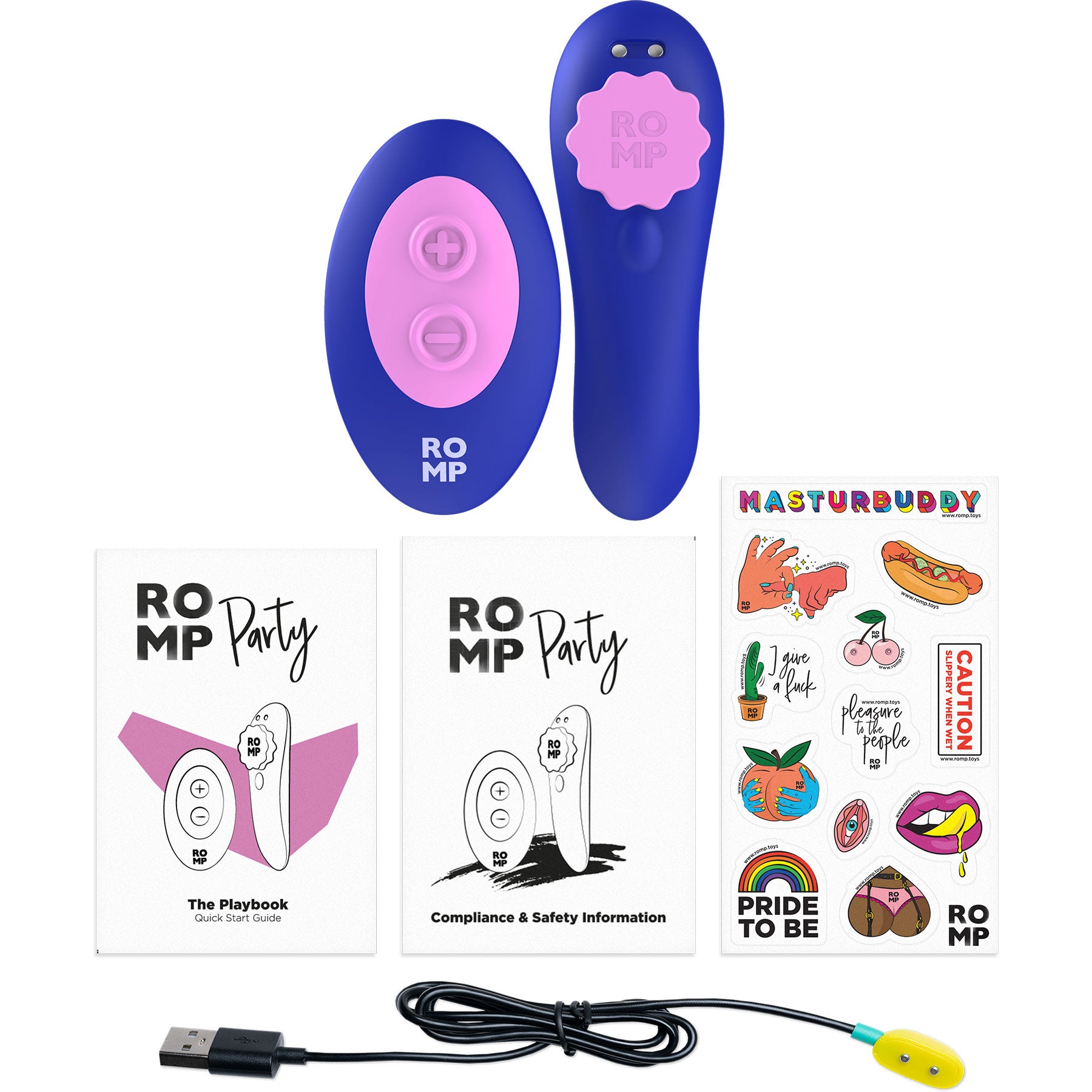ROMP Party Rechargeable Silicone Panty Vibrator With Remote
