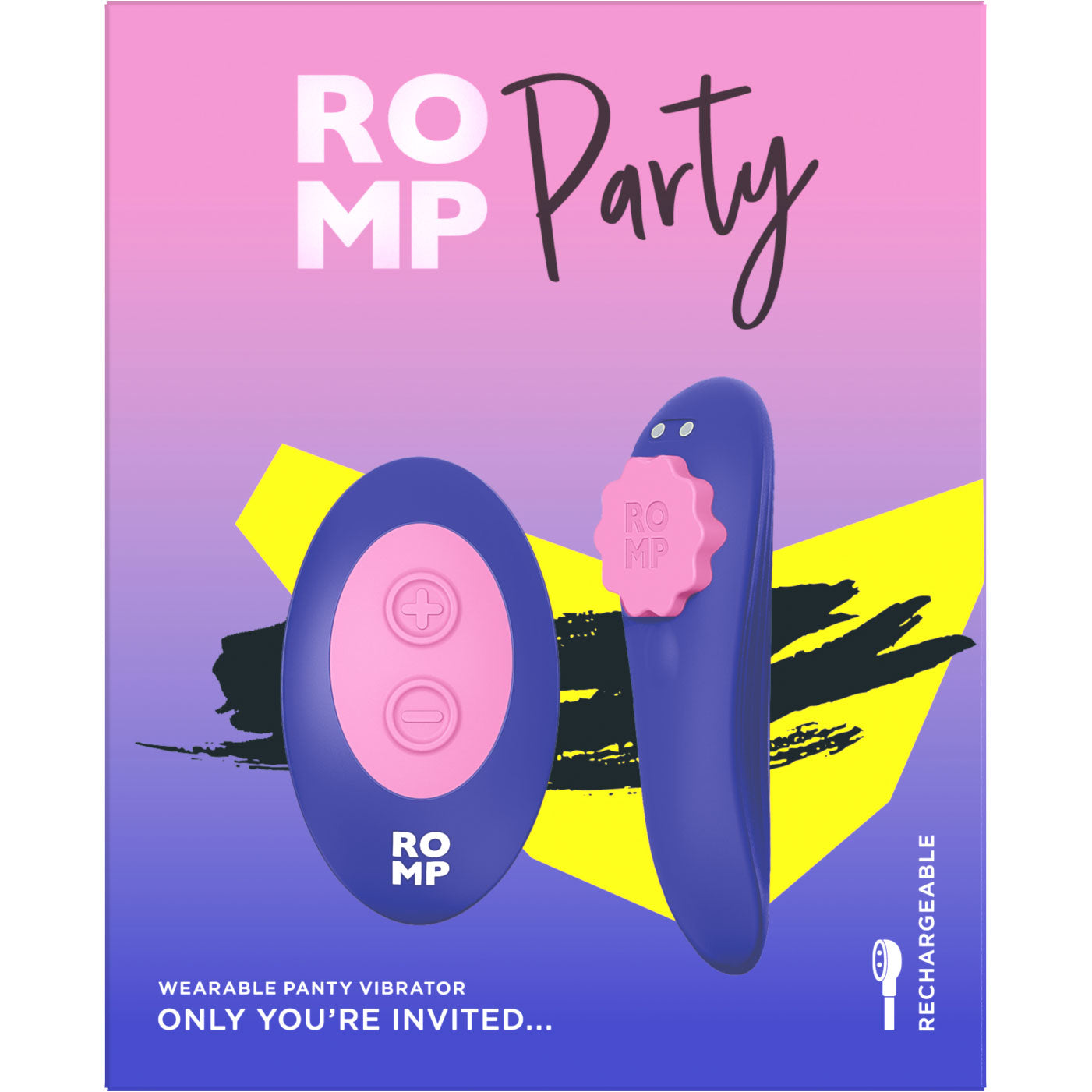 ROMP Party Rechargeable Silicone Panty Vibrator With Remote
