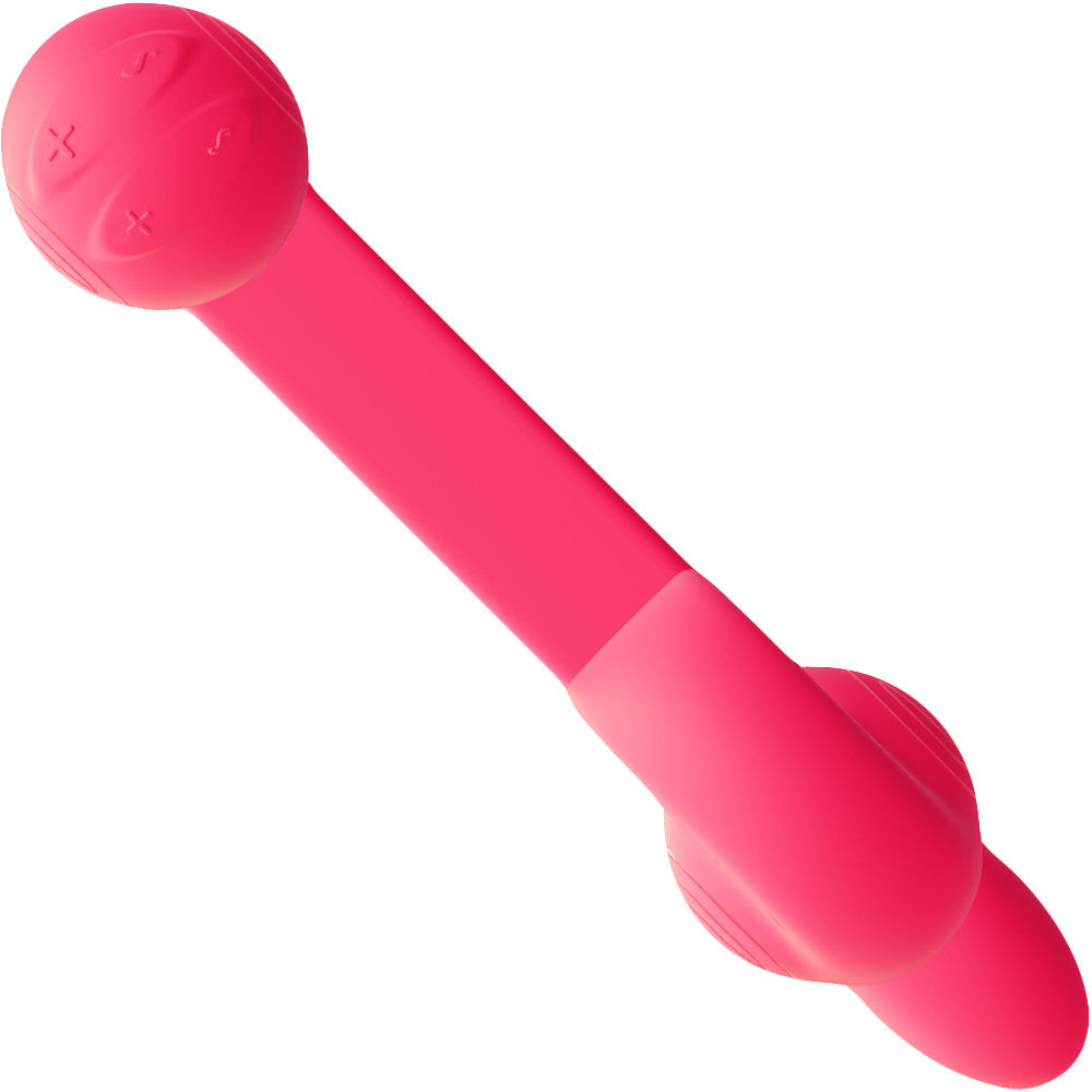 Snail Vibe Silicone Rechargeable Waterproof Dual Stimulation Science Based Vibrator - Pink