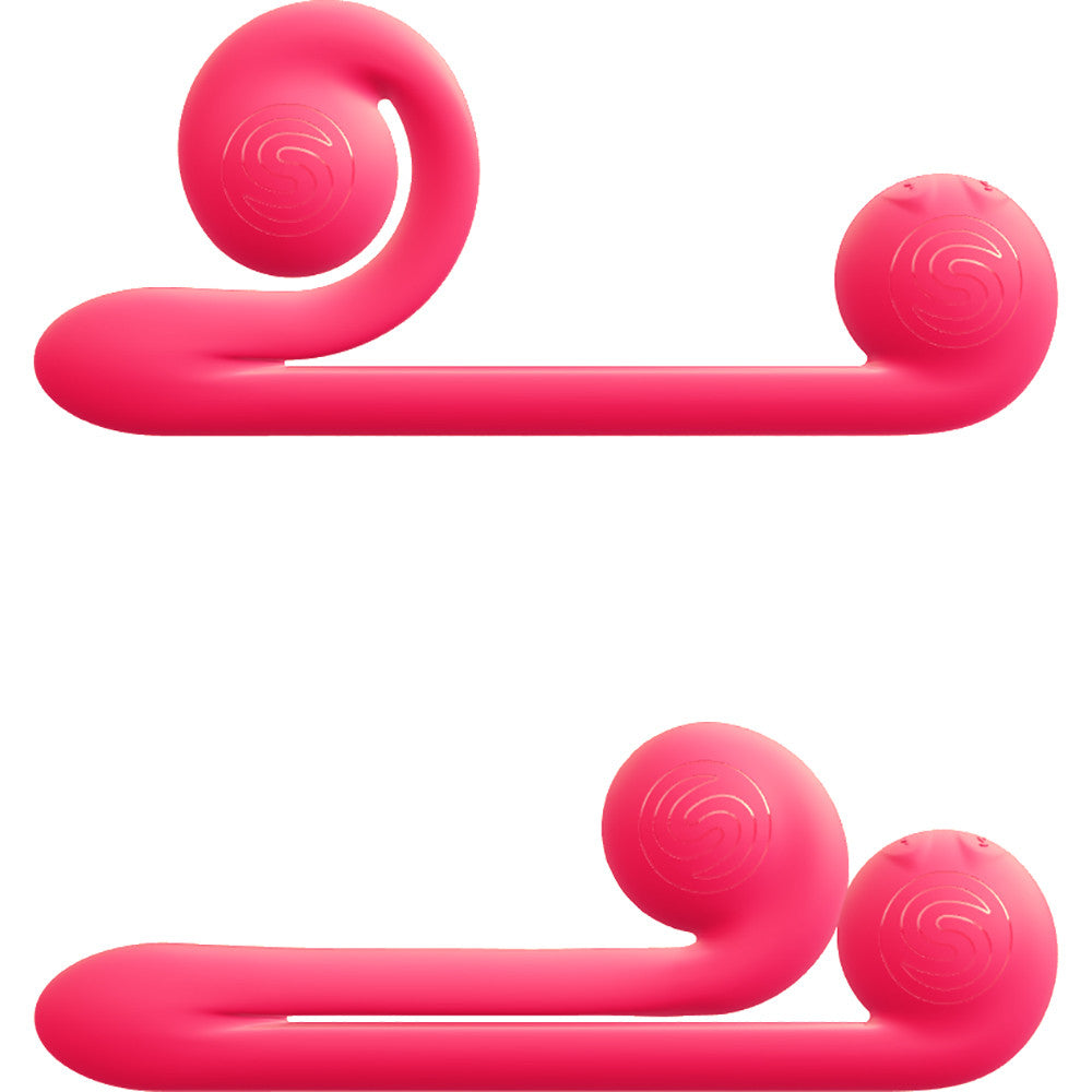 Snail Vibe Silicone Rechargeable Waterproof Dual Stimulation Science Based Vibrator - Pink